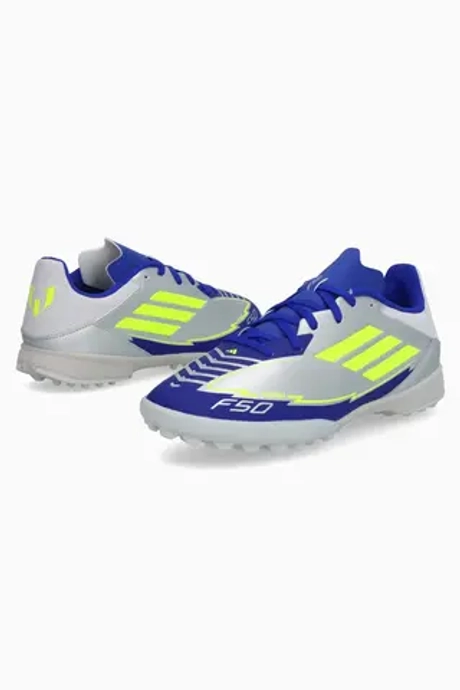 Сороконожки adidas F50 League Messi TF Junior - серебряный