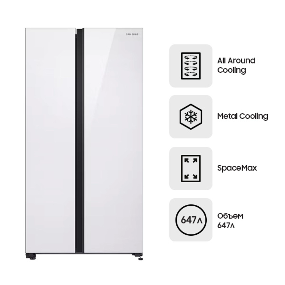 Холодильник Samsung RS62R50311L/WT белый