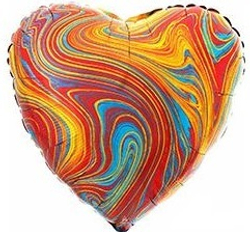 Сердце "Разноцветный мрамор" 46 см