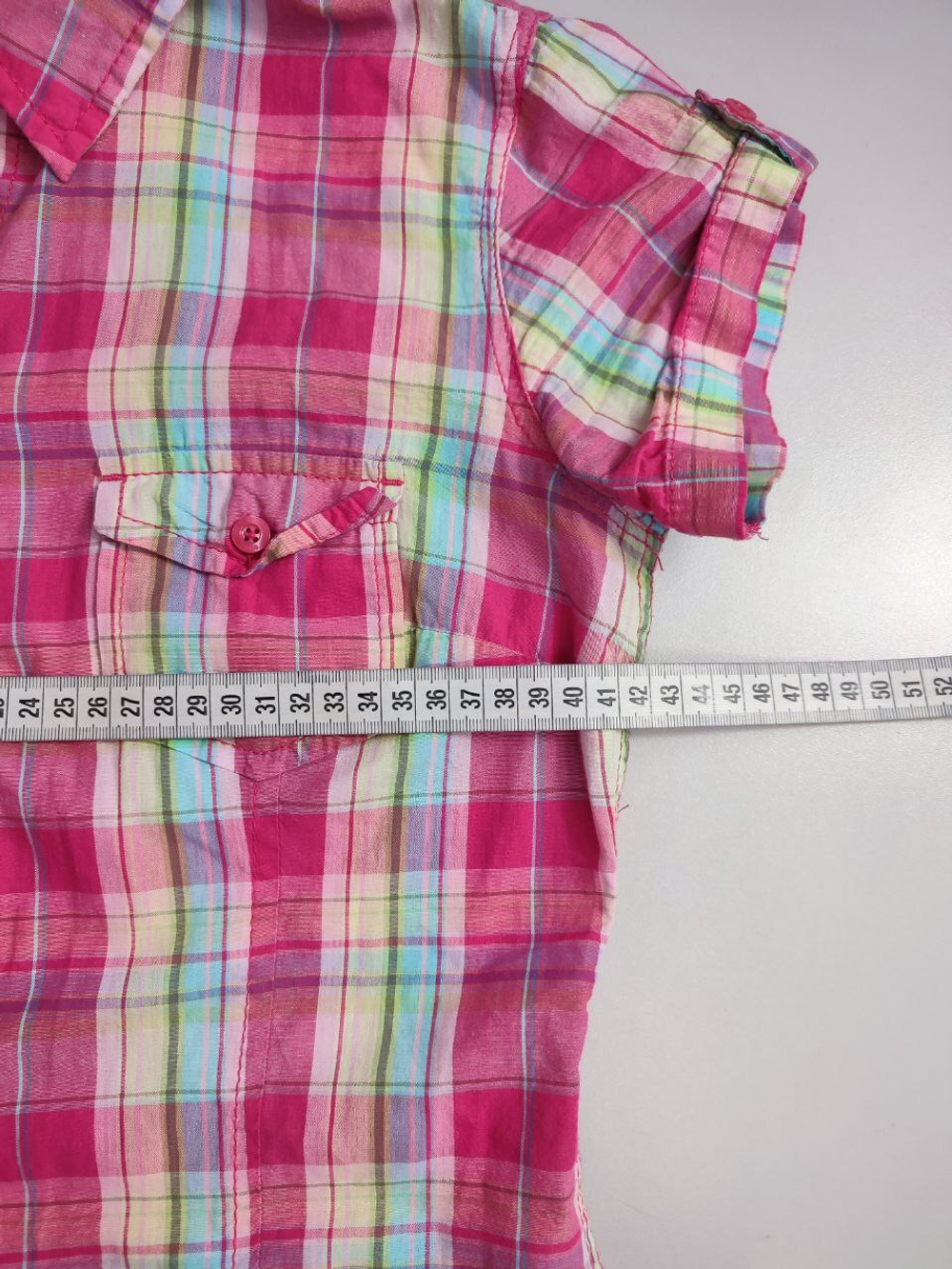 Рубашка H&M в клетку 42 размер