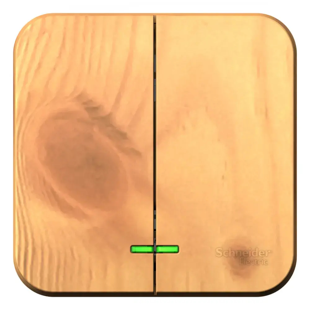 BLANCA О/У 2-клавишный ВЫКЛЮЧАТЕЛЬ (сх.5), 10А, 250В, ЯСЕНЬ