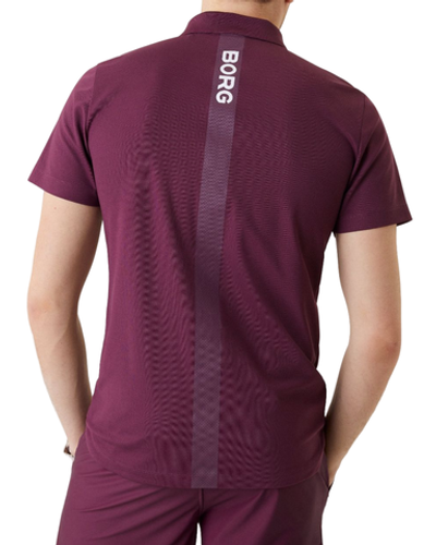Мужское теннисное поло Björn Borg Ace Polo - grape wine