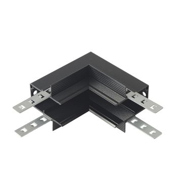 Внутренний соединитель угловой для встраиваемого магнитного шинопровода для ГКЛ 12,5 мм CLT 0.223 13 BL чёрный Space Crystal Lux