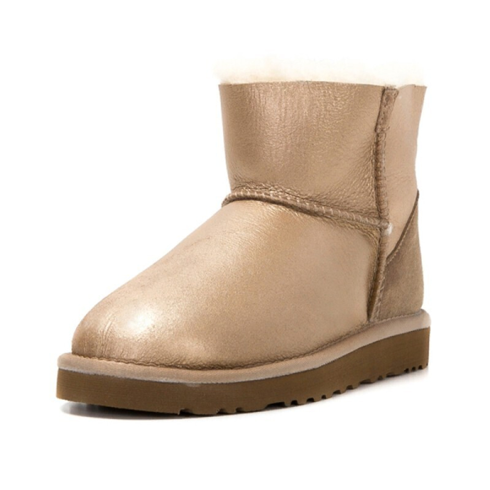 Угги Mini Zip Metallic Sand