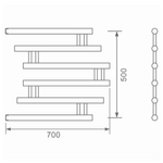 Полотенцесушитель MIXLINE SIMPLE PM4 50х70 1''