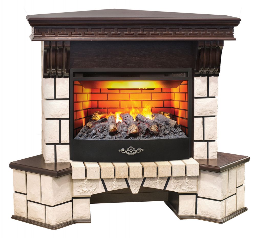 Электрокамин RealFlame Stone Coner AO античный дуб c Firestar 25,5