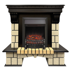 Электрокамин RealFlame Stone ML STD античный дуб c очагом Fobos Lux Black