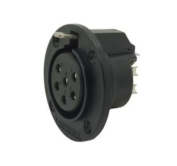 Amphenol AP-6-13-Панельный разъем EP, гнездо, круглый фланец, точеные контакты, металлический корпус