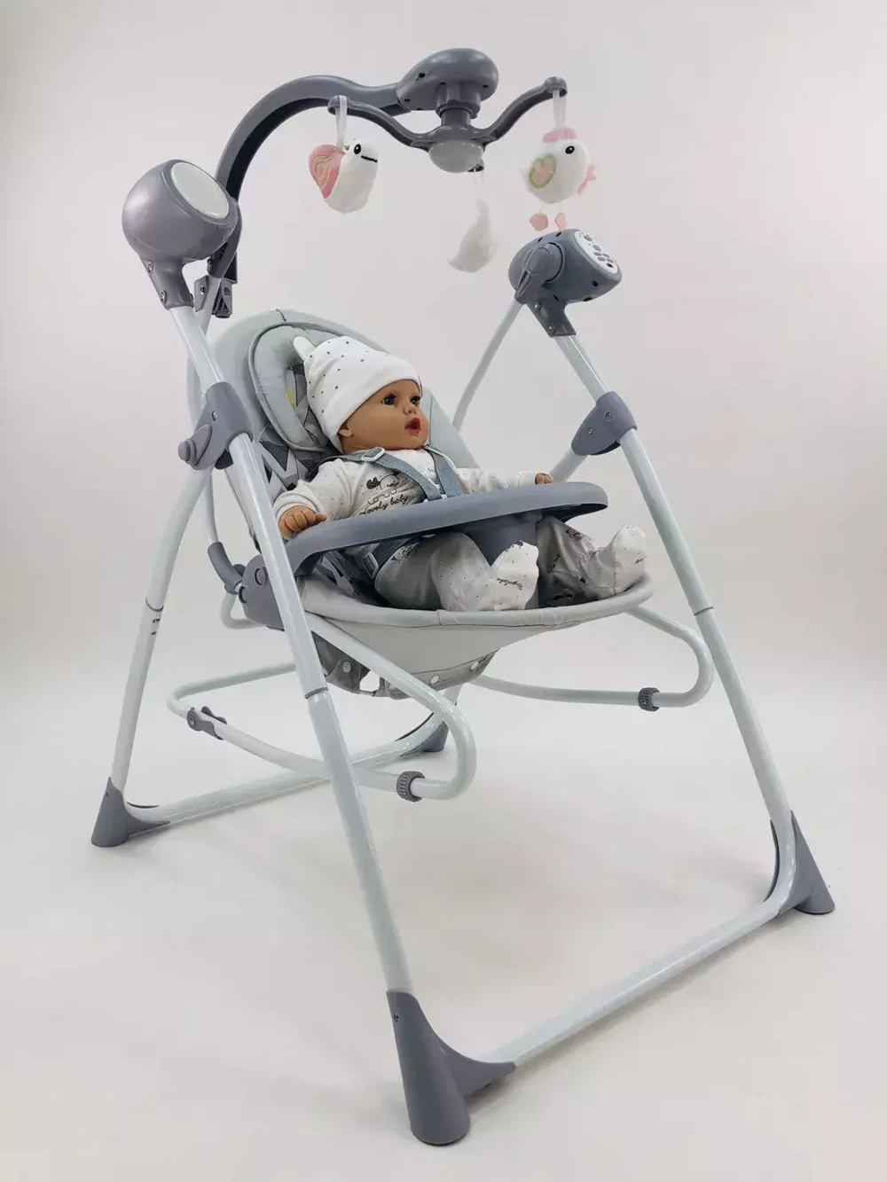 Стул для кормления -электрический качель LUXMOM 901 решётка