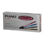 Ручка шариковая, масляная, Piano, синие чернила, цветной корпус, 12 шт