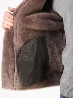 Дубленка зимняя куртка натуральная с капюшоном косуха