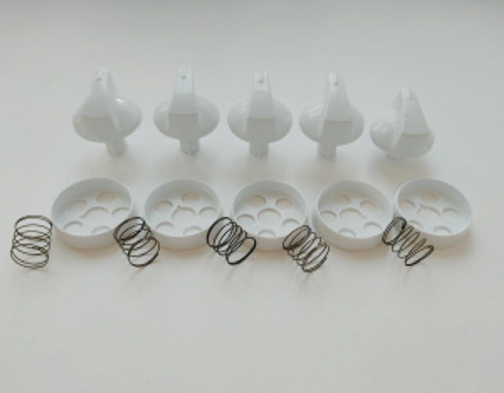 Ручка для газовой плиты "Дарина" GM-442 (1409) (белая без газ.контр)