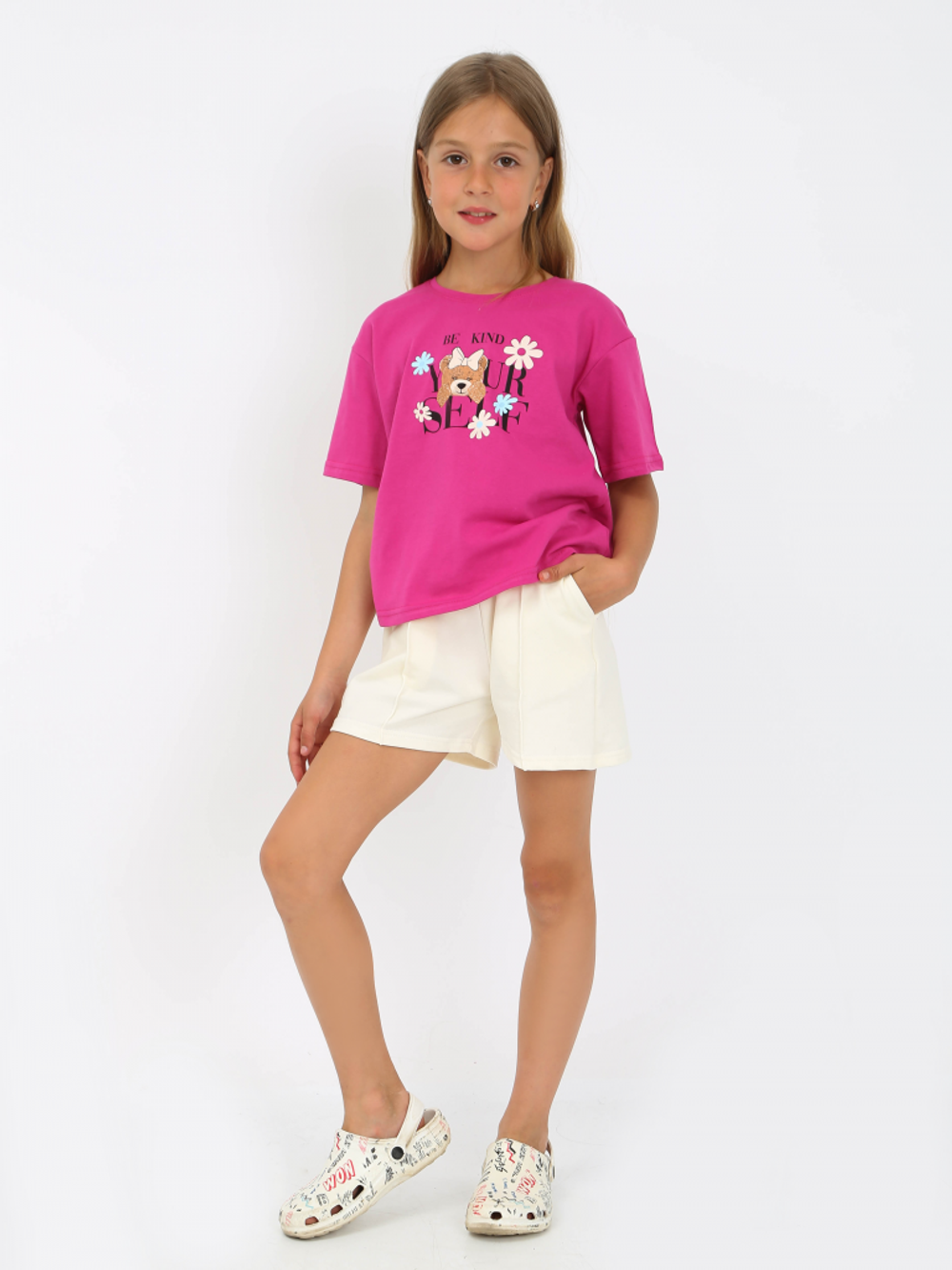 Костюм "Шейн-4" с шелкографией, малиновый, р.128, (Ивашка)