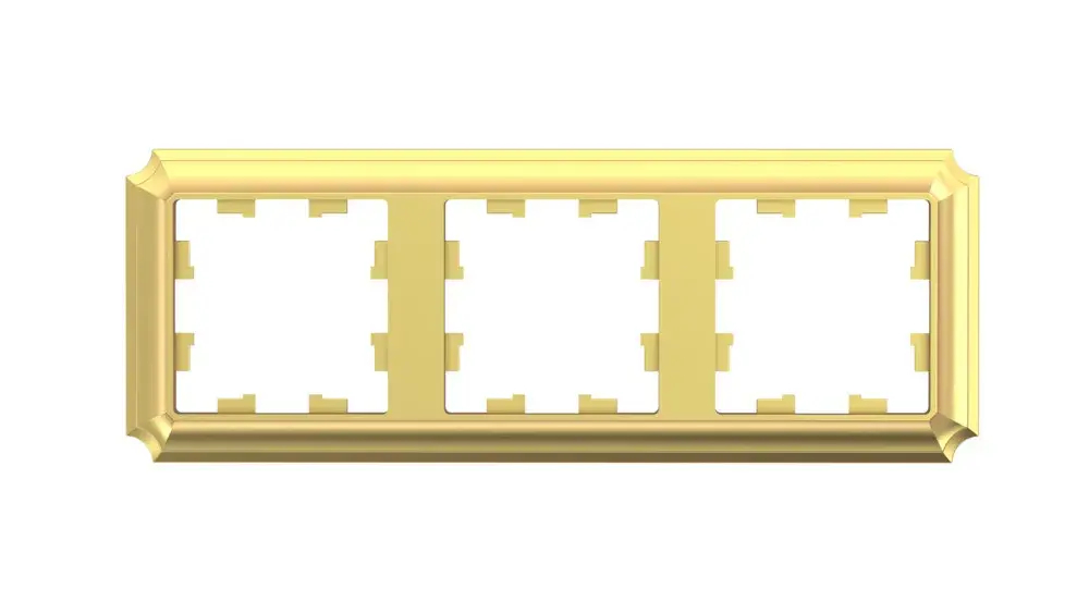 ATLASDESIGN ANTIQUE 3-постовая РАМКА, универсальная, ЗОЛОТО