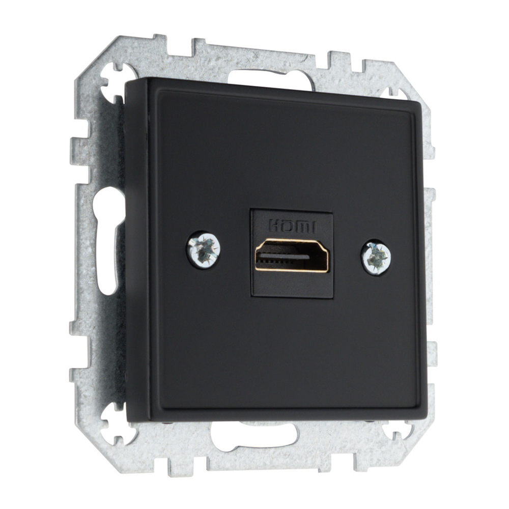 Розетка HDMI (разъемы) LIREGUS EPSILON и LIREGUS RETRO HDMI-001-01.R/SWM, черный матовый