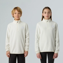 Детская флисовая кофта The North Face Teen Glacier 1/4 Zip бежевая