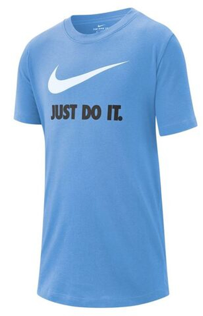 Футболка для мальчика теннисная Nike B NSW Tee Just Do It Swoosh - uniwersity blue