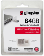 USB Flash карта Kingston DTDUO3C 64GB серебристый