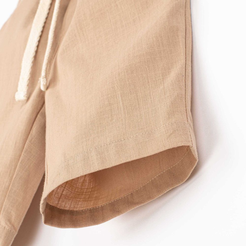 Шорты бермуды хлопковые "Беж" 7+