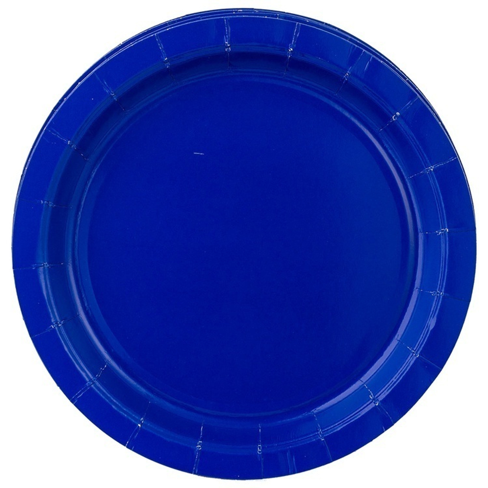 Тарелки однотонные, Синий, 17 см, 6 шт.