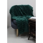Плед 150*200см «Pompon», цвет изумруд, микрофлис, 240 гр/м²