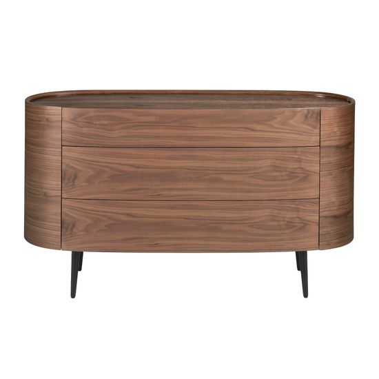 Комод AC2001DR /7075 овальный ореховый