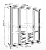 Шкаф Дарина 4х створчатый.