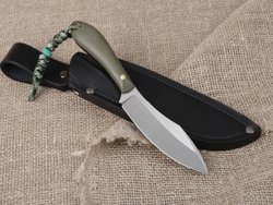 Нож для бушкрафта "Канадец", сталь VG-10/Elmax, рукоять G10 (олива)