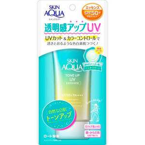 Солнцезащитная эссенция мятно-зелёная с цветокоррекцией Skin Aqua Tone Up Uv Essence Mint Green SPF 50+/PA++++