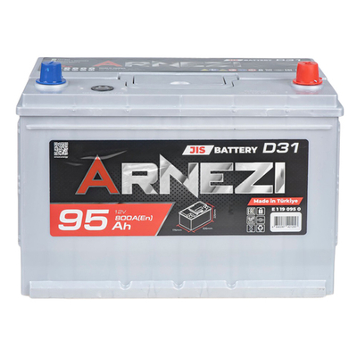 Аккумулятор ARNEZI JIS SMF 95 А/ч обратный R+ 306x176x225 D31 EN 800 А