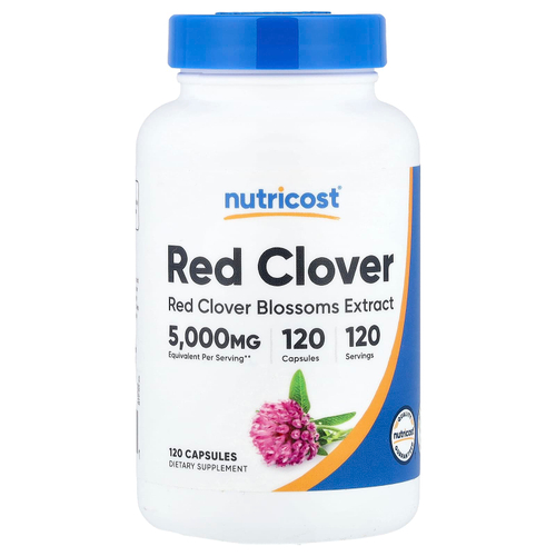 Nutricost, красный клевер, 120 капсул (200 мг в 1 капсуле)