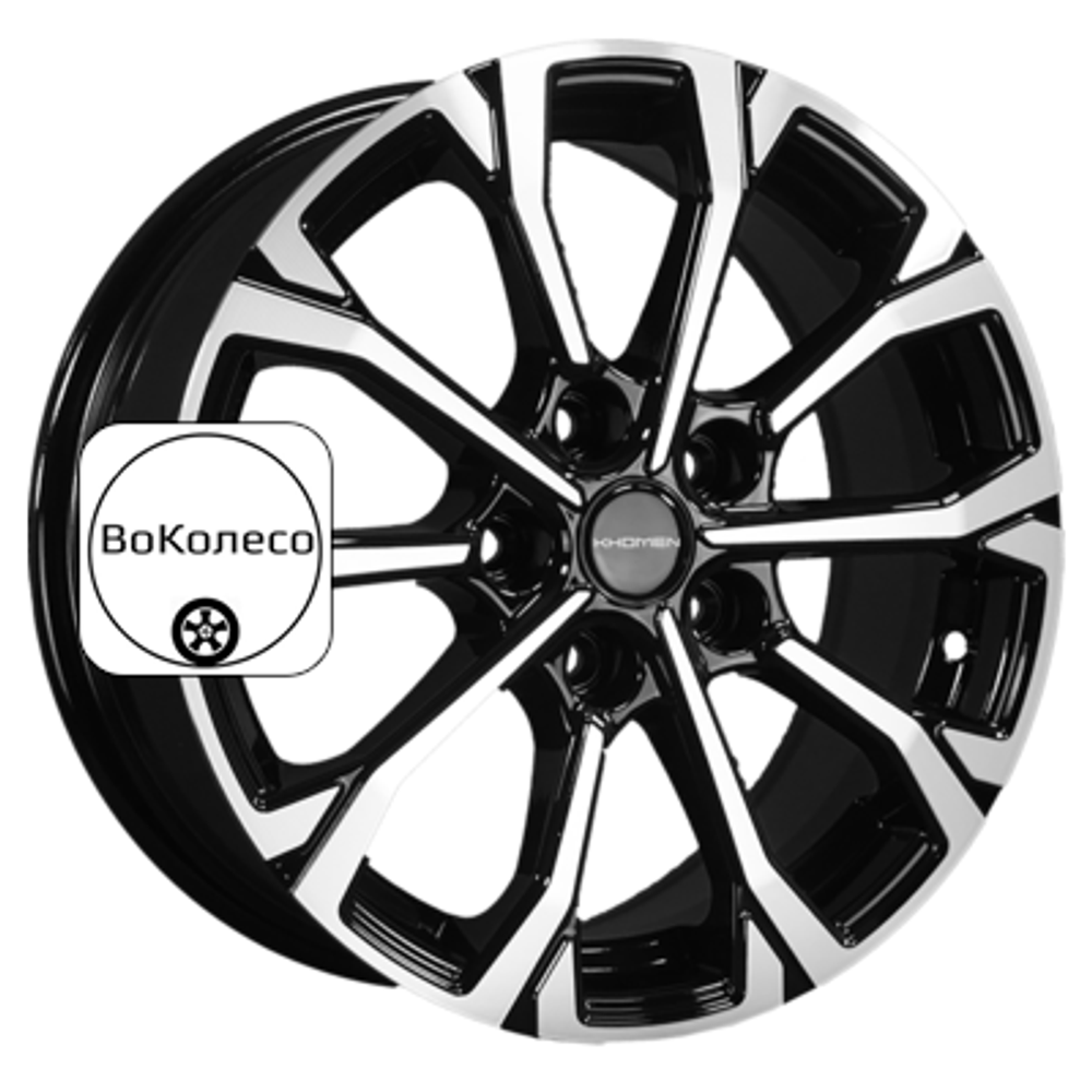 6,5x16/5x114,3 ET40 D66,1 KHW1605 (Qashqai/Tiida) Black-FP Khomen Wheels