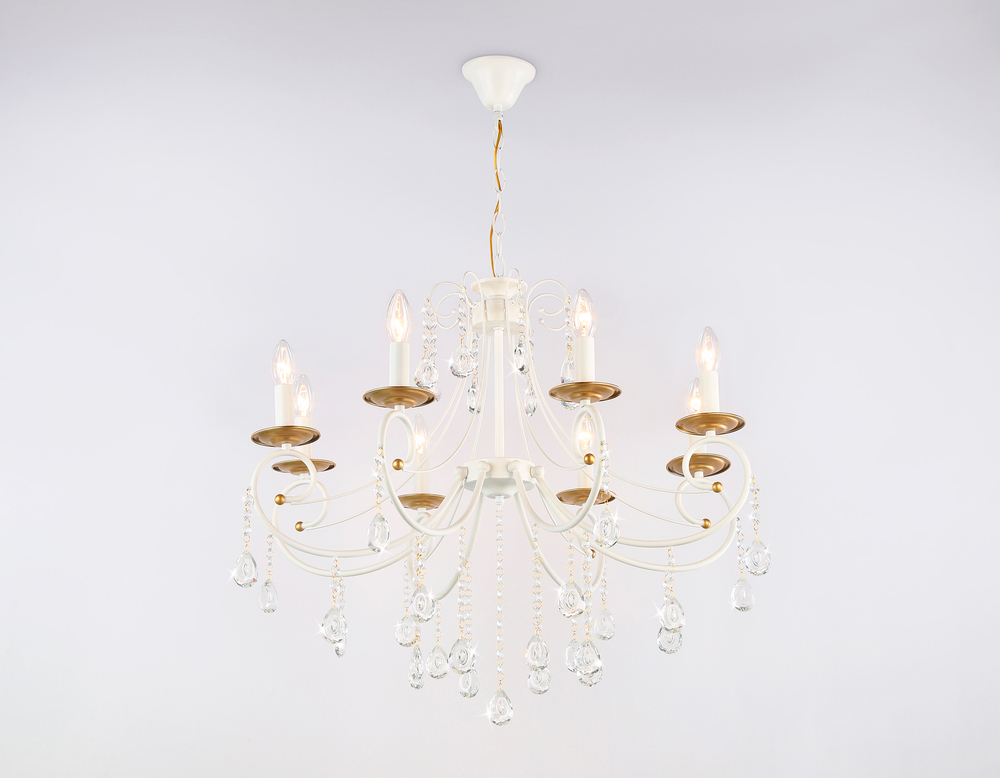 TR4917/8 WH/GD белый/золото E14/8 max 40W D740*930