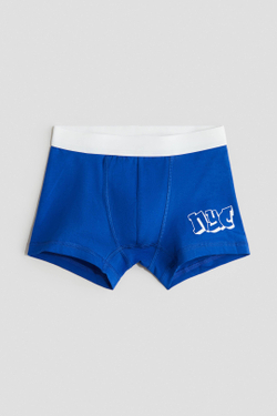 H&M Набор из пяти трусов-боксеров, ярко-синий