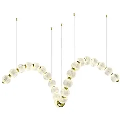 5008/92L L-VISION ODL23 579 золотой/прозрачный/металл/акрил Люстра LED 92W 4000K 4600Лм CRYSTAL