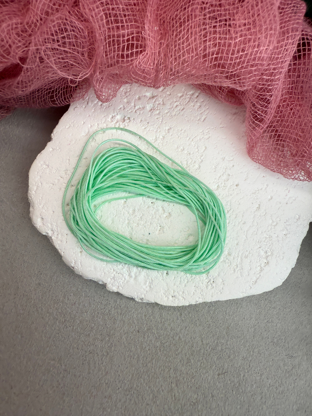 Шнур для плетения браслетов 0,6 мм, Ментол (5 м)