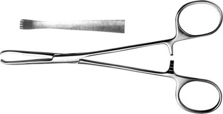 ТМ- З-126 Зажим для захватывания кишечной стенки д/новор., 140 мм (НОВОЕ ИСПОЛНЕНИЕ)