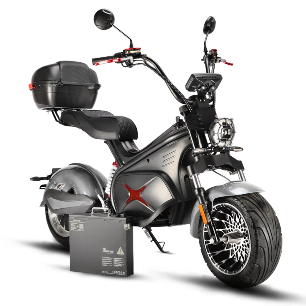 Электроскутер CityCoco WHITE SIBERIA BLACK SEA (SILVER) 5000W