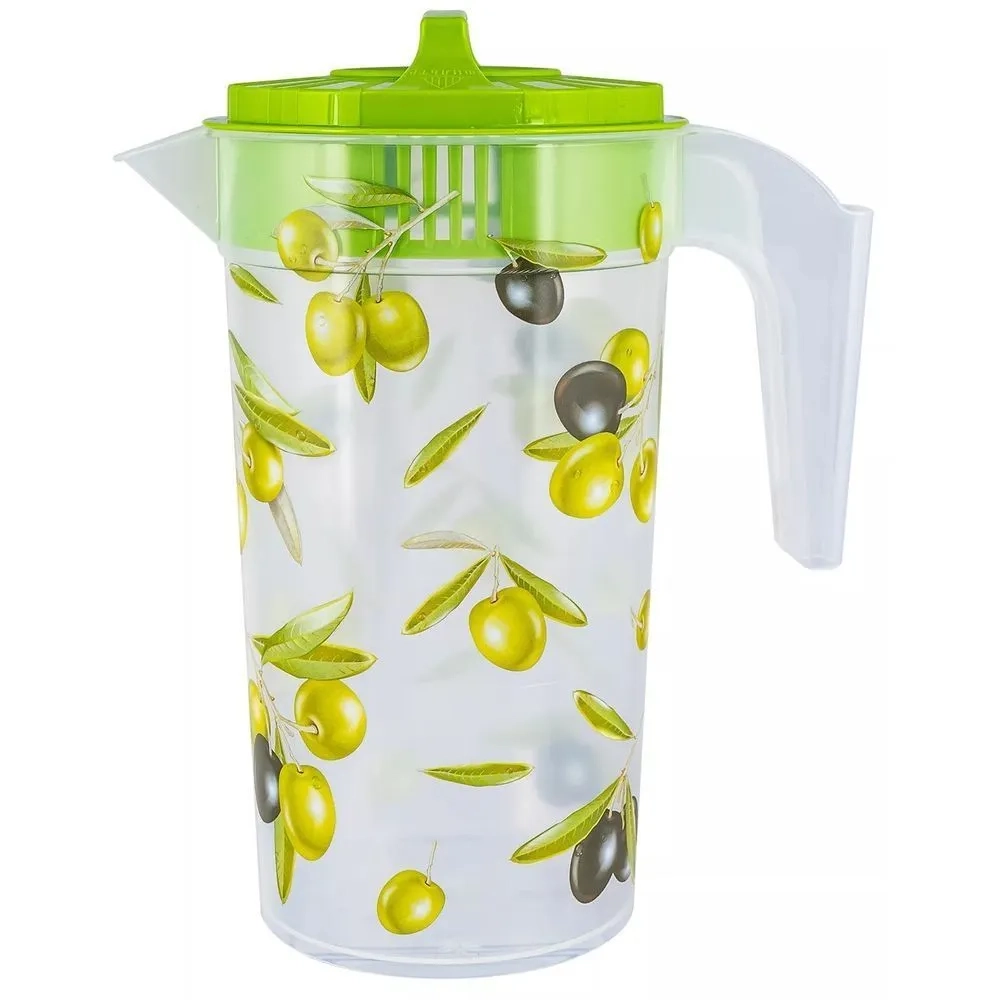 Кувшин с крышкой Fresh олива 1,2л