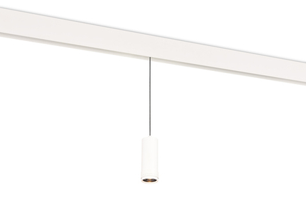 Светодиодный светильник Pratica для SPACE Track system 10Вт, D60xH1350 мм, 732Лм, 15-50°, 3000К, диммируемый 0-10В Ra >90, белый