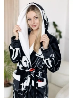 Халат махровый домашний с капюшоном