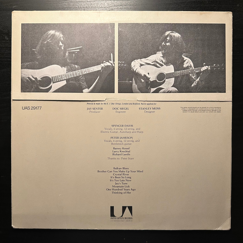 Spencer Davis And Peter Jameson - It's Been So Long (Англия 1971г.)