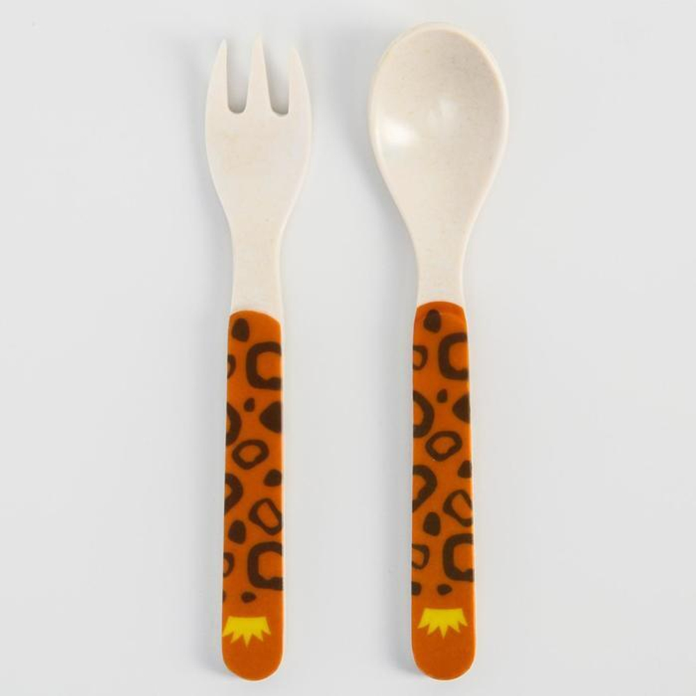 5083951 Набор столовых приборов из бамбука "Леопард", вилка, ложка