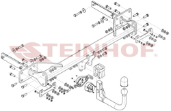 Фаркоп Steinhof M-159 для Mercedes S-Class w222 2014-2021(паспорт и сертификат в комплекте)(без электрики)