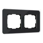 Рамка из стекла на 2 поста Elite черный W0022448