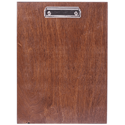 Планшет для меню с зажимом;фанера;L=33,B=25см