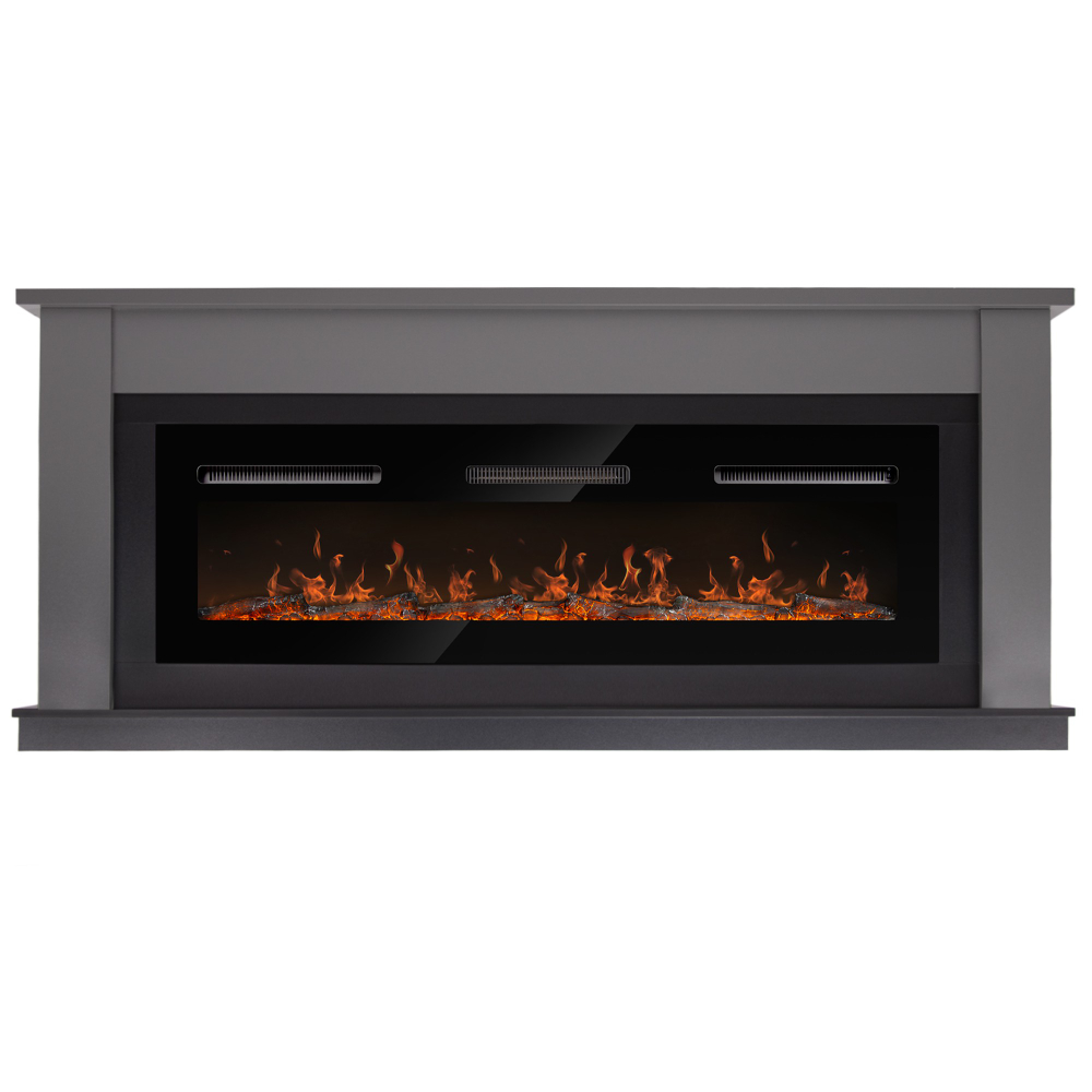 Каминокомплект: Очаг Electrolux Infinity EFP/P-1600ULS N, портал Canto Long графит, черный