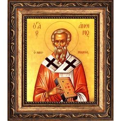 Анфим Никомидийский  епископ Священномученик. Икона на холсте.