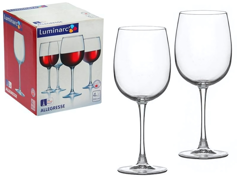 ALLEGRESSE Набор фужеров для вина 4шт 550мл
