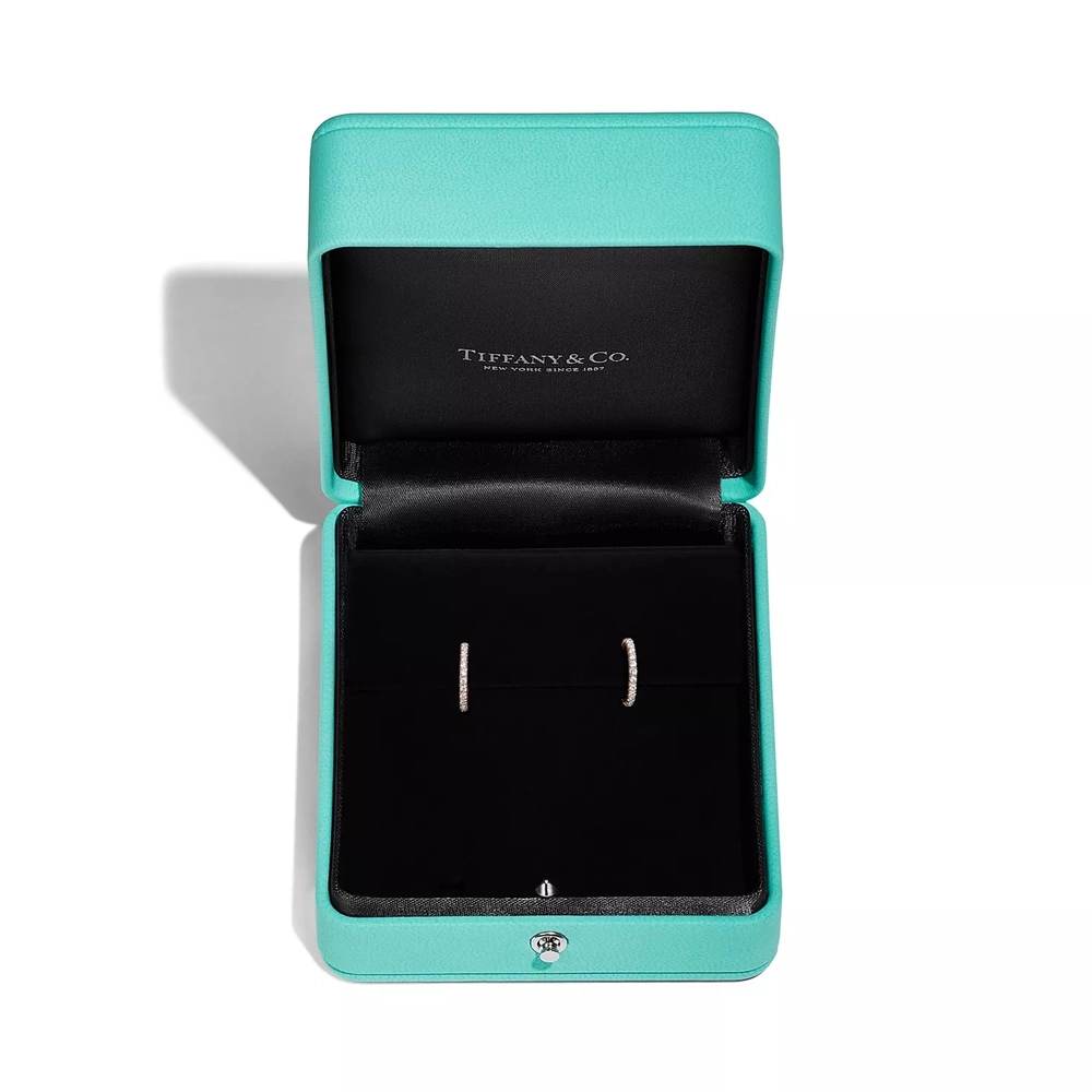 Серьги из розового золота 18k с бриллиантами, Tiffany 💠 metro collection